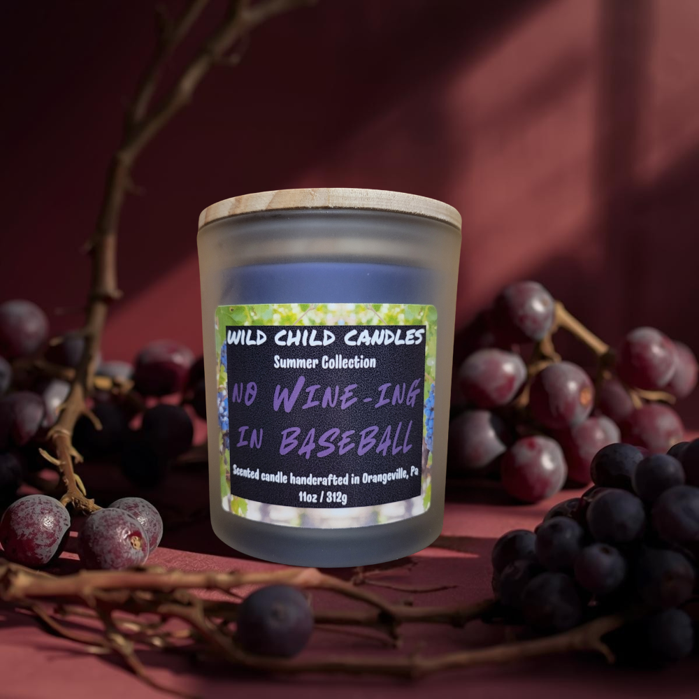 No Wine-ing In Baseball 11oz Candle