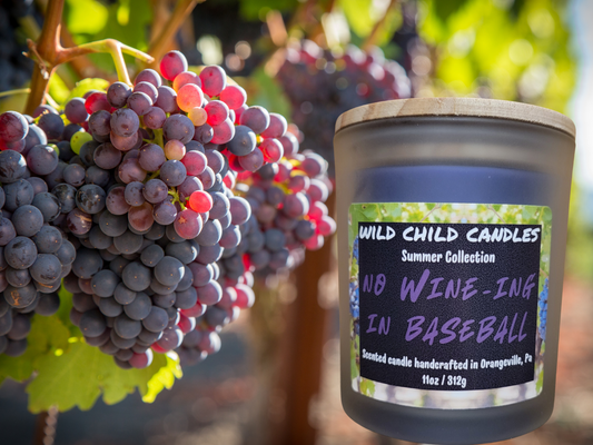 No Wine-ing In Baseball 11oz Candle